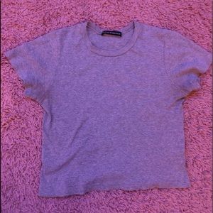 cute grey brandy cropped top